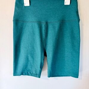 Beyond Yoga Women’s Spacedye High Waisted Biker Shorts in Deep Teal